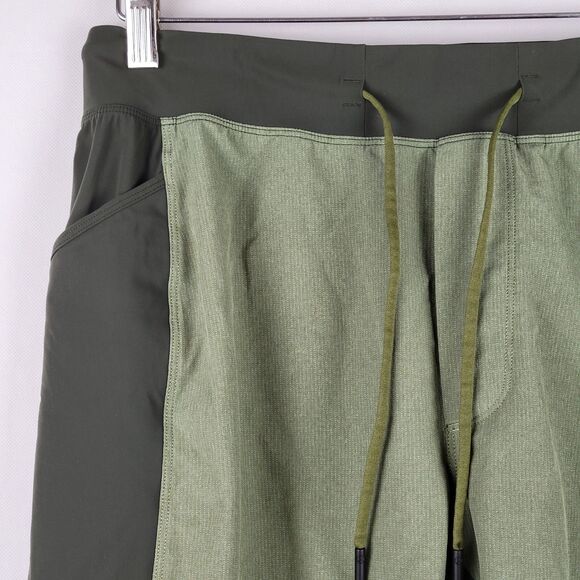 Lululemon Lined 9" Shorts Medium Olive Green Namaste At The Beach Gym Workout - Picture 5 of 11
